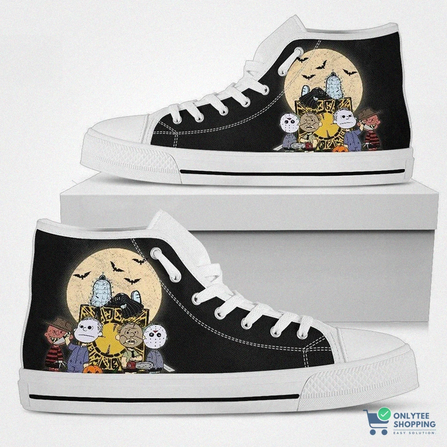 Onlytee - Custom Sneakers - Snoopy Halloween Costume High Top Shoes Sneakers High Top Shoes Va95
