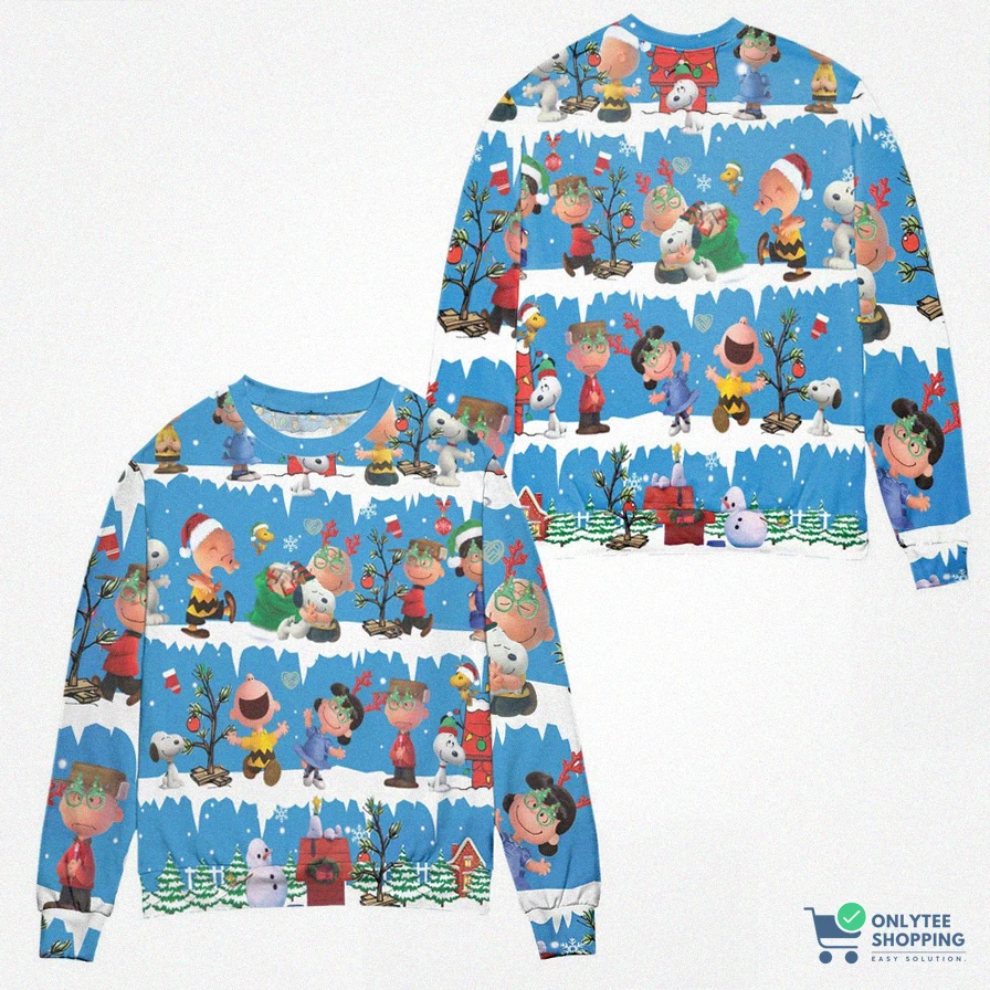 Onlytee - Featured Product - Snoopy Dog & Friends Christmas Season Ugly Christmas Sweater