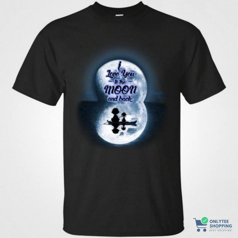 Onlytee - Graphic Tee - Snoopy – I Love You To The Moon And Back T Shirt