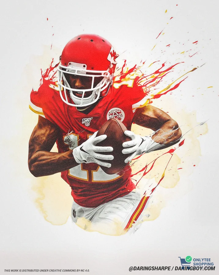 Onlytee - Wall Art Poster - Kansas City Chiefs Mecole Hardman Jr #17 Poster For Fans Poster Canvas