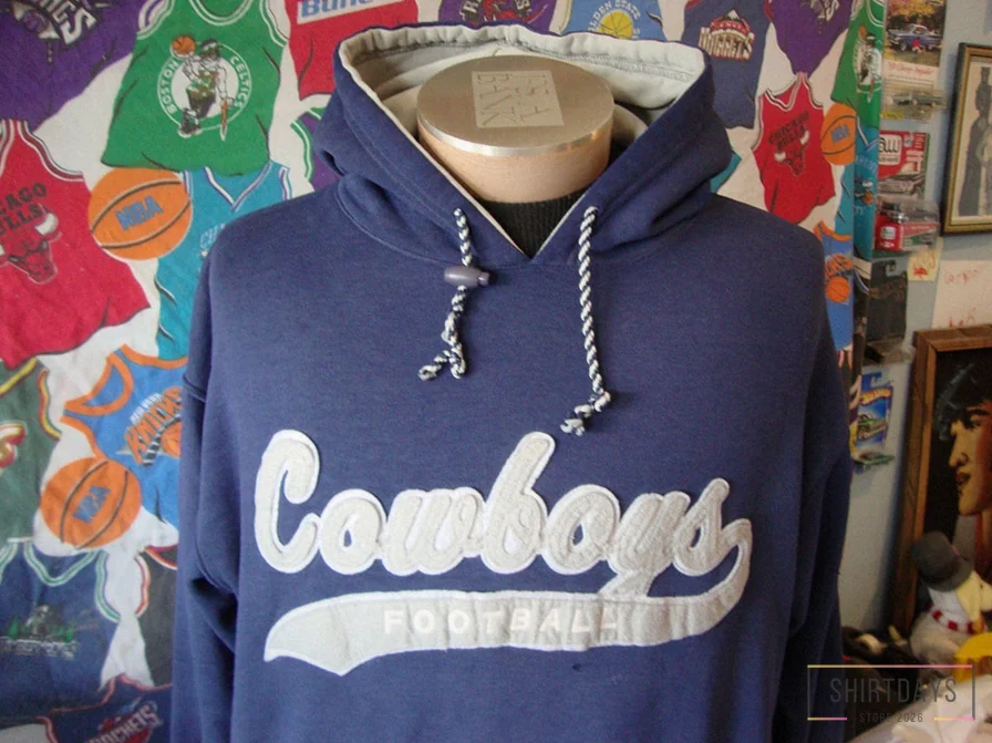 Shirtdays - Fleece Sweatshirt - Vintage 90'S Dallas Cowboys Starter Nfl Scripted Hoodie Sweatshirt Size L