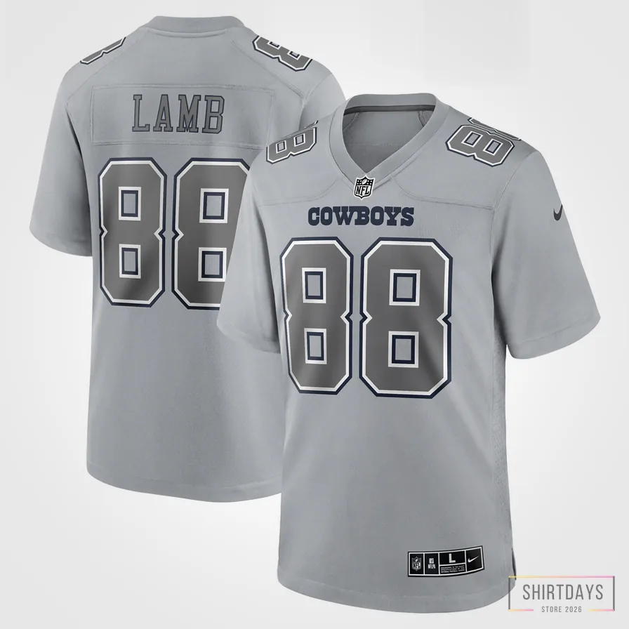 Shirtdays - Custom Name Jersey - Men'S Dallas Cowboys Ceedee Lamb Gray Atmosphere Fashion Game Jersey