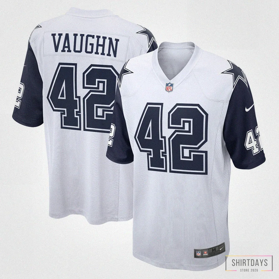 Shirtdays - Custom Name Jersey - Men'S Dallas Cowboys Deuce Vaughn White Alternate Game Jersey