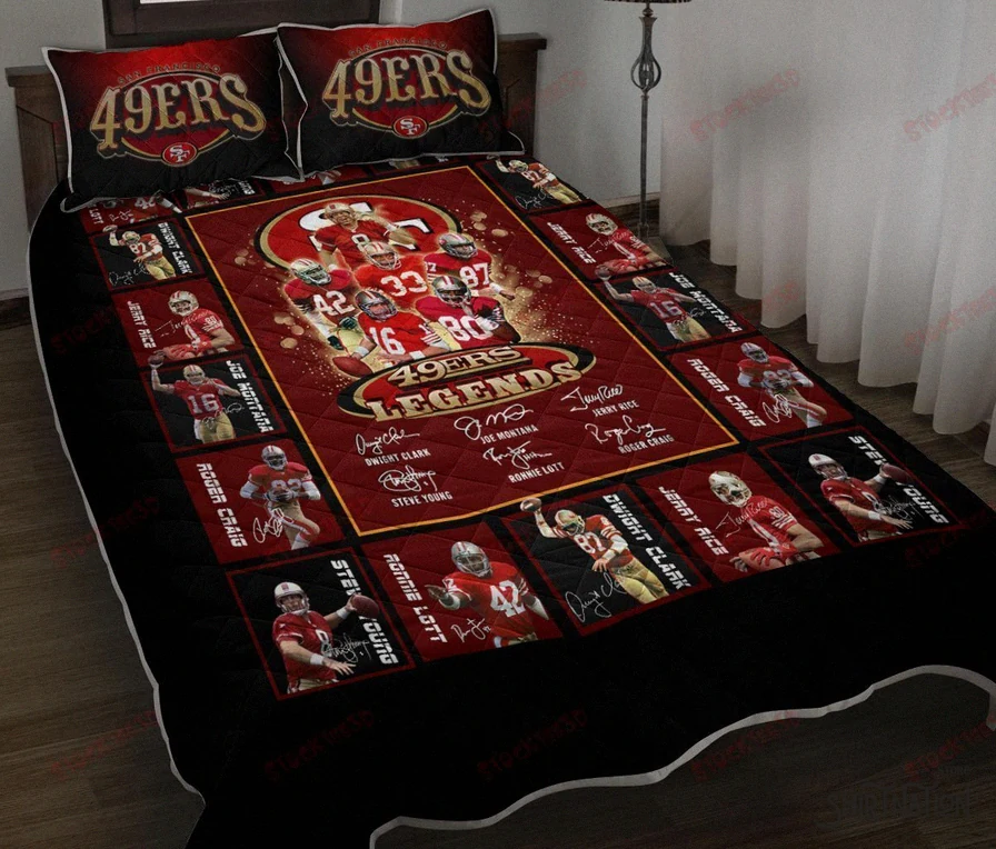 Shirtnation - Warm Bedding Quilt - San Francisco 49Ers Legend Quilt Set 14