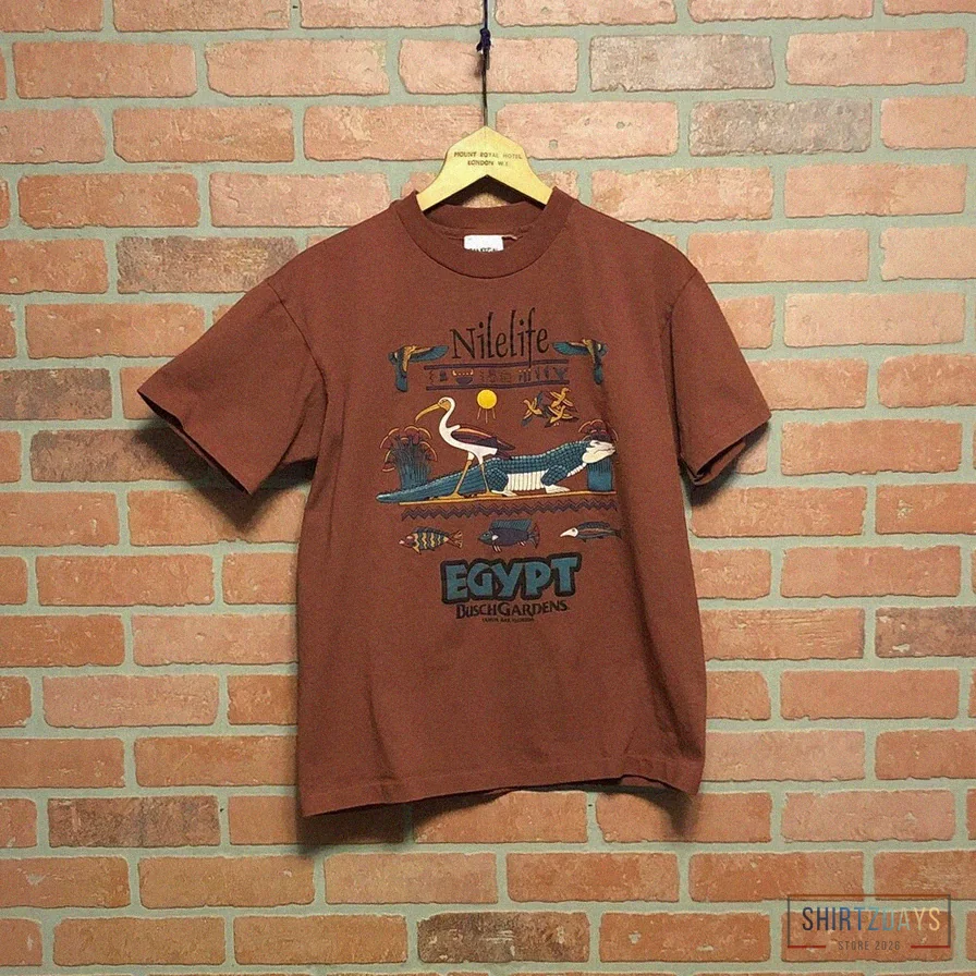 Shirtzdays - Graphic Tee - 1996 Nilelife Egypt Bush Gardens Tampa Bay Florida Single Stitch T Shirt M