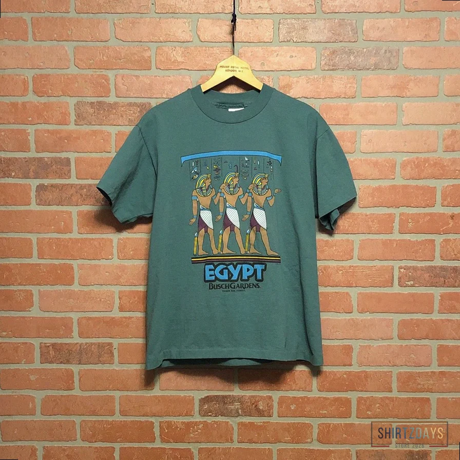 Shirtzdays - Graphic Tee - 1996 Egypt Bush Gardens Tampa Bay Florida Single Stitch T Shirt L