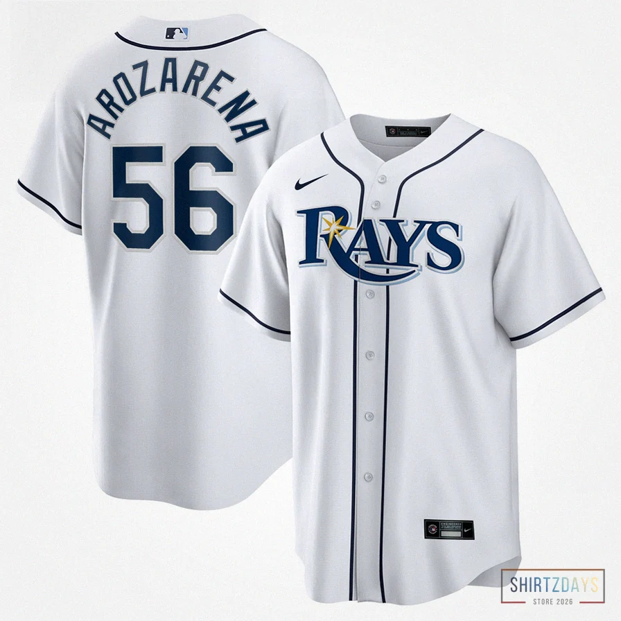 Shirtzdays - Custom Name Jersey - Men'S Tampa Bay Rays Randy Arozarena White Replica Player Jersey