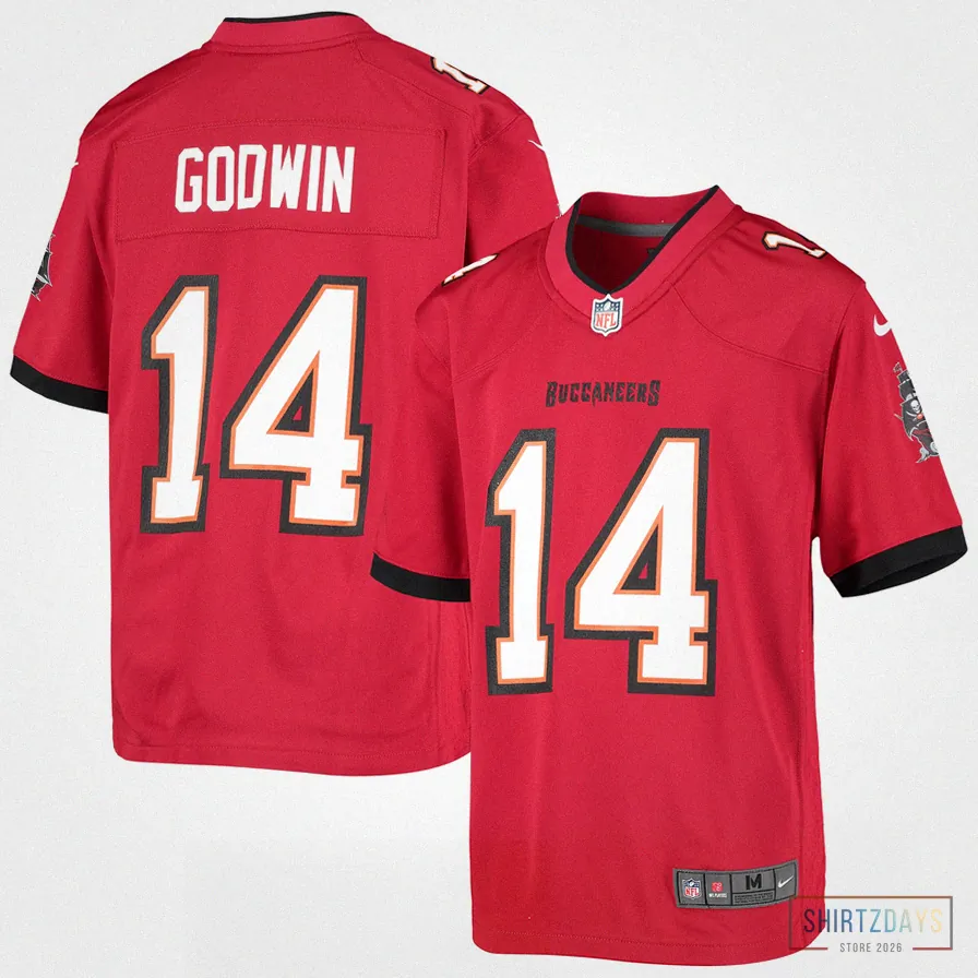 Shirtzdays - Custom Name Jersey - Youth Tampa Bay Buccaneers Chris Godwin Red Game Jersey