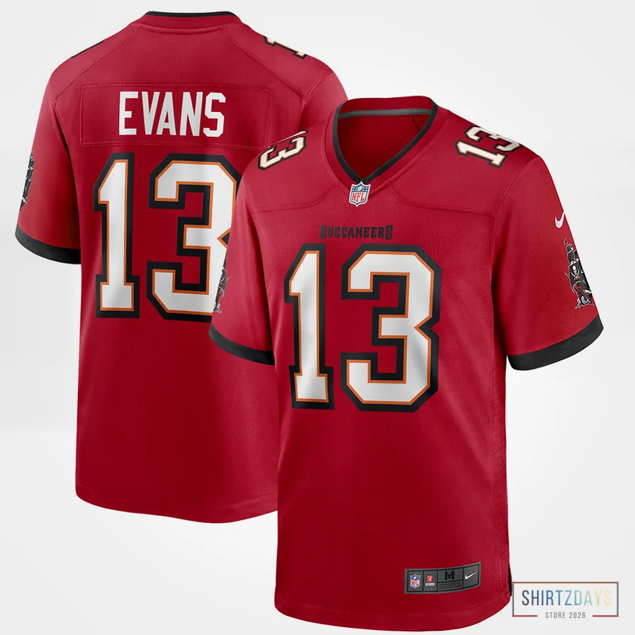 Shirtzdays - Custom Name Jersey - Men'S Tampa Bay Buccaneers Mike Evans Red Player Game Jersey
