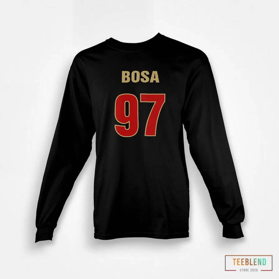 Teeblend - Comfortable Long Sleeve - Bosa Adult Long Sleeve T - Shirt | 49Ers | San Francisco | Nick | Made To Order With Love