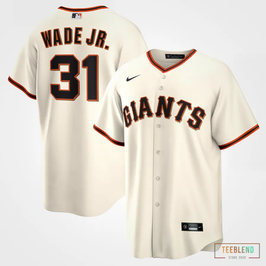 Teeblend - Custom Name Jersey - Men'S San Francisco Giants Lamonte Wade Jr. Cream Home Replica Player Jersey