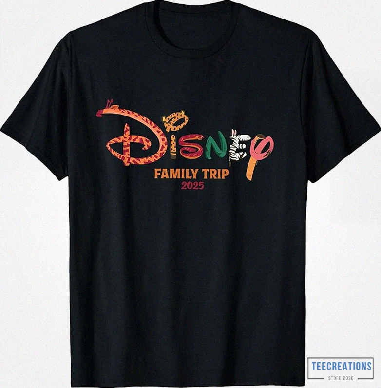 Teecreations - Graphic Tee - Disney Family Trip 2025 Animal Shape Logo Matching Vacation T - Shirt