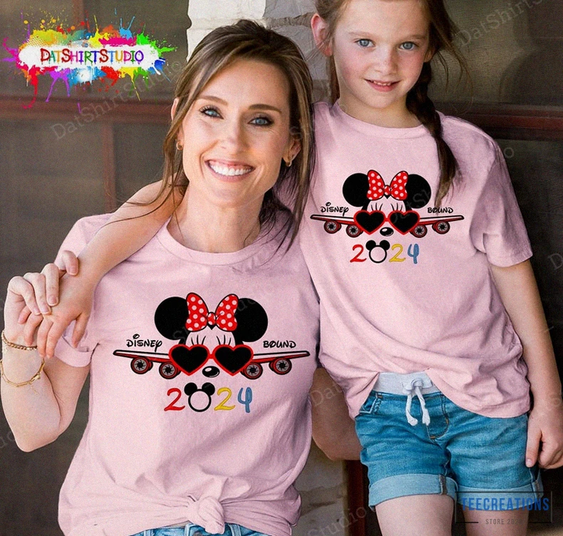 Teecreations - Printed T - Shirt - Disney Bound 2024 - Disney Plane Trip - Disney Vacation 2024 - Disney Family Shirts - Disney Kids And Adults Shirt - Disney Unisex Tees Dt164
