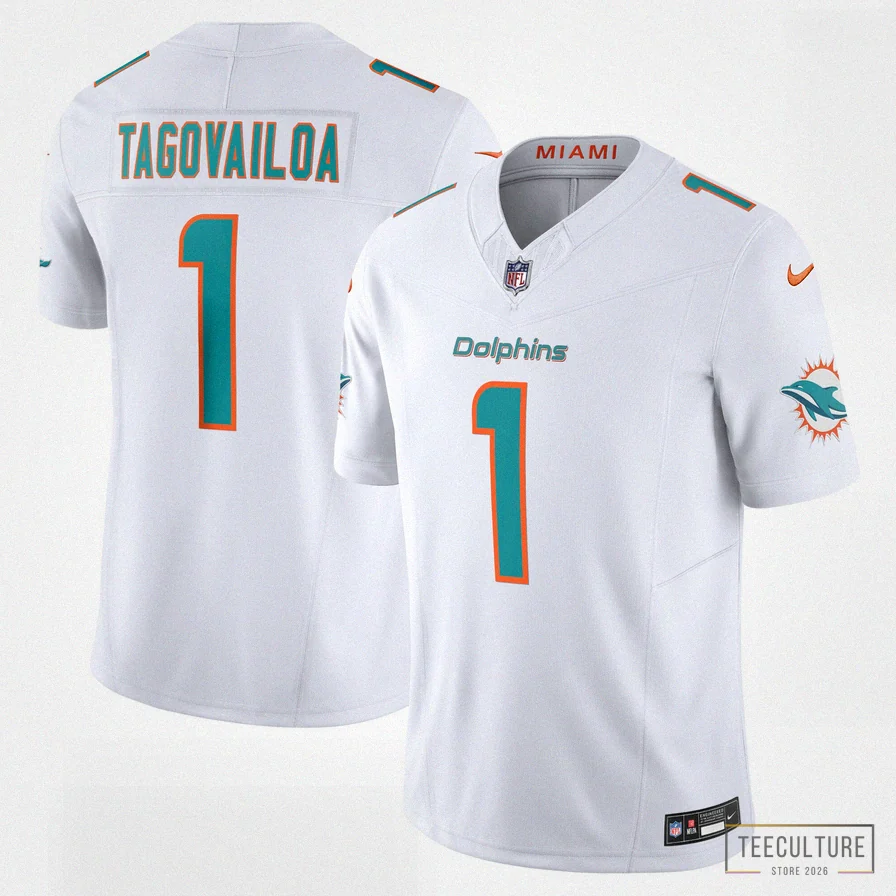 Teeculture - Custom Name Jersey - Men'S Miami Dolphins Tua Tagovailoa White Vapor F.U.S.E. Limited Jersey