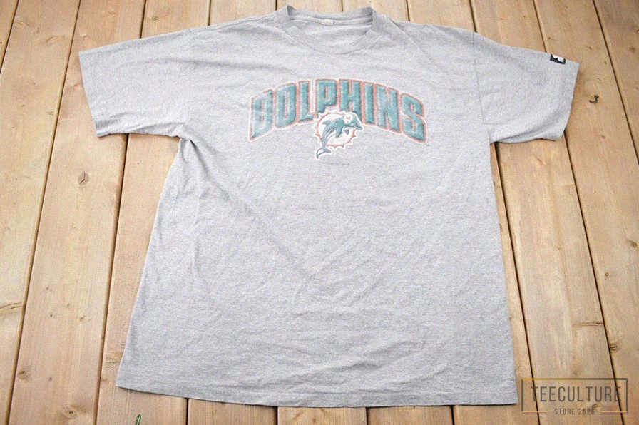 Teeculture - Printed T - Shirt - Vintage 1998 Miami Dolphins Starter Nfl Graphic T - Shirt / Made In Canada / Nfl / 90S Streetwear / Sportswear