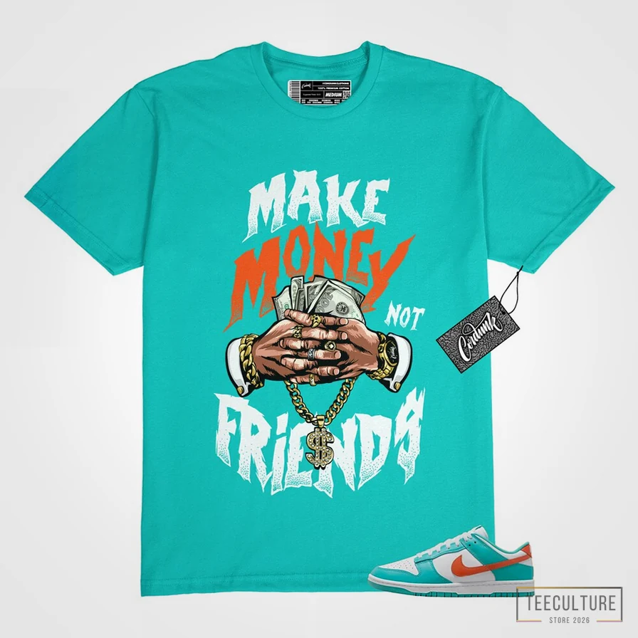 Teeculture - Graphic Tee - Dunk Miami Dolphins Cosmic Clay Dusty Cactus White Orange Aqua Low T Shirt To Match M2