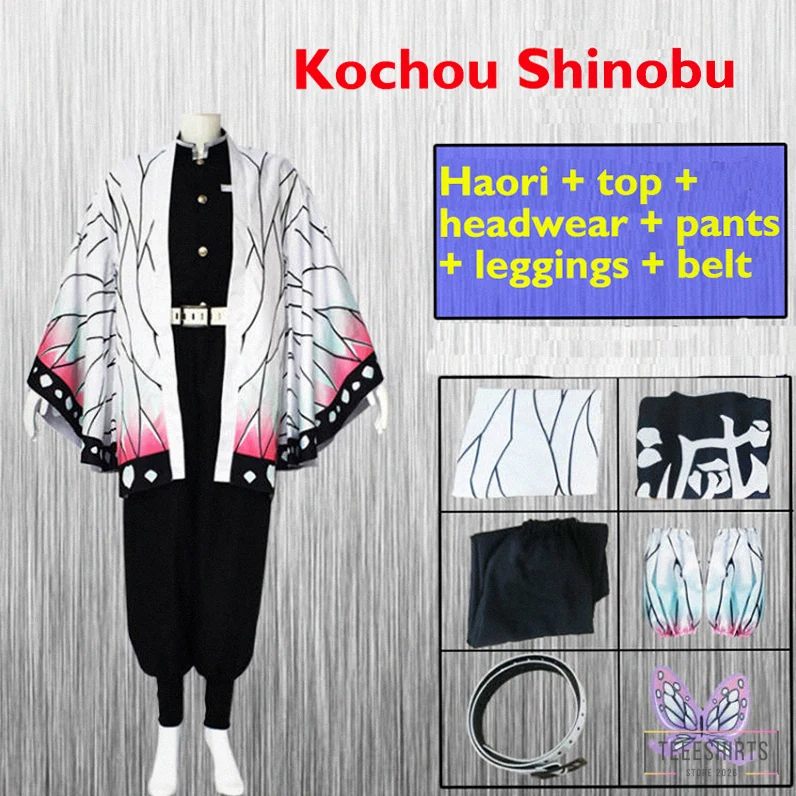 Teeeshirts - Featured Product - Kochou Shinobu Cosplay Costume Demon Slayer Halloween Anime Cosplay Cartoon Kimetsu No Yaiba Costume For Kids For Adult Gifts Alx