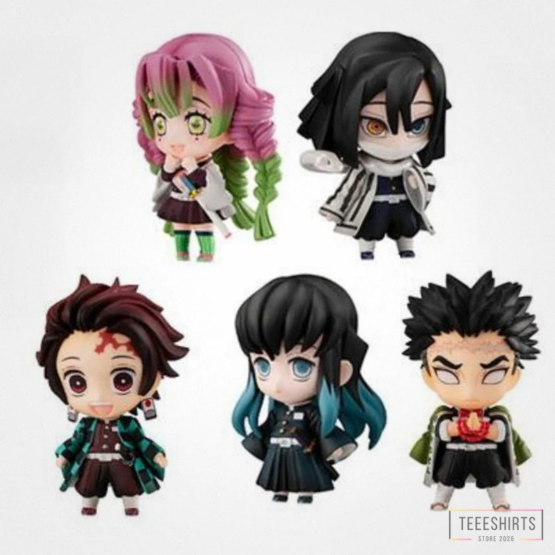 Teeeshirts - Featured Product - 5Pcs/Lot Anime Demon Slayer Kimetsu No Yaiba Pvc Action Figure Model Toys Alx