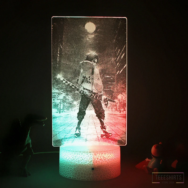 Teeeshirts - Featured Product - Demon Slayer Kimetsu No Yaiba Tanjirou 3D Led Lamp For Bedroom Manga Night Lights Anime Figure Action Room Decor Kid'S Gift Alx
