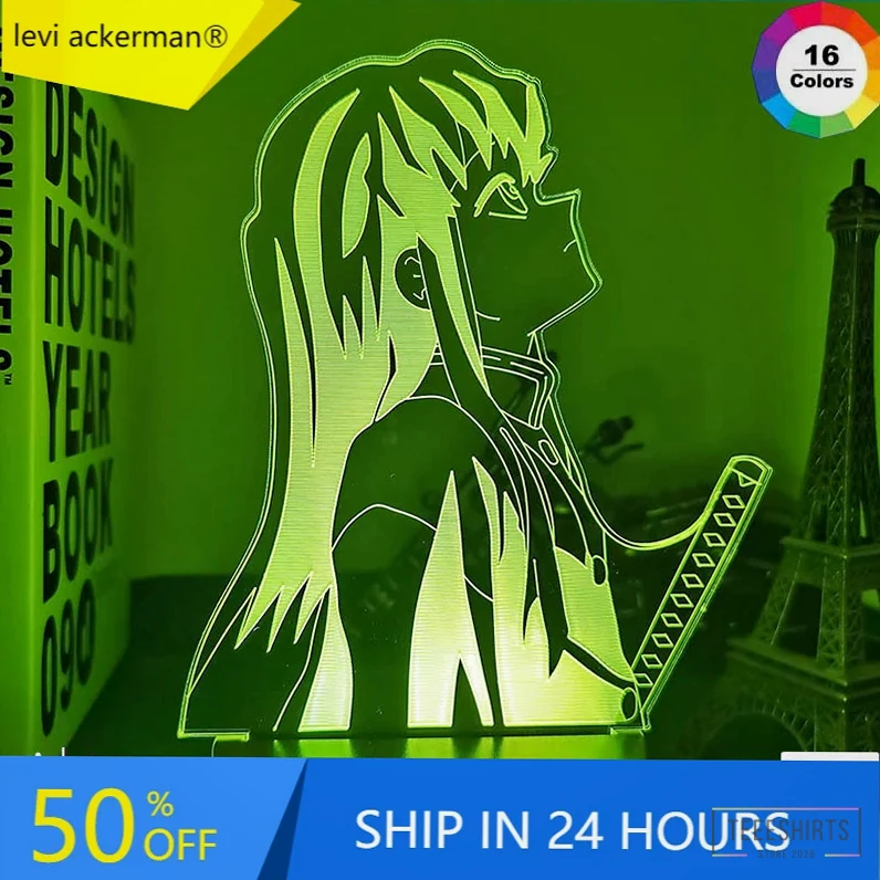 Teeeshirts - Featured Product - Kimetsu No Yaiba Muichiro Tokito Led Night Light For Bedroom Decor Gift Nightlight Anime 3D Lamp Muichiro Tokito Demon Slayer Alx