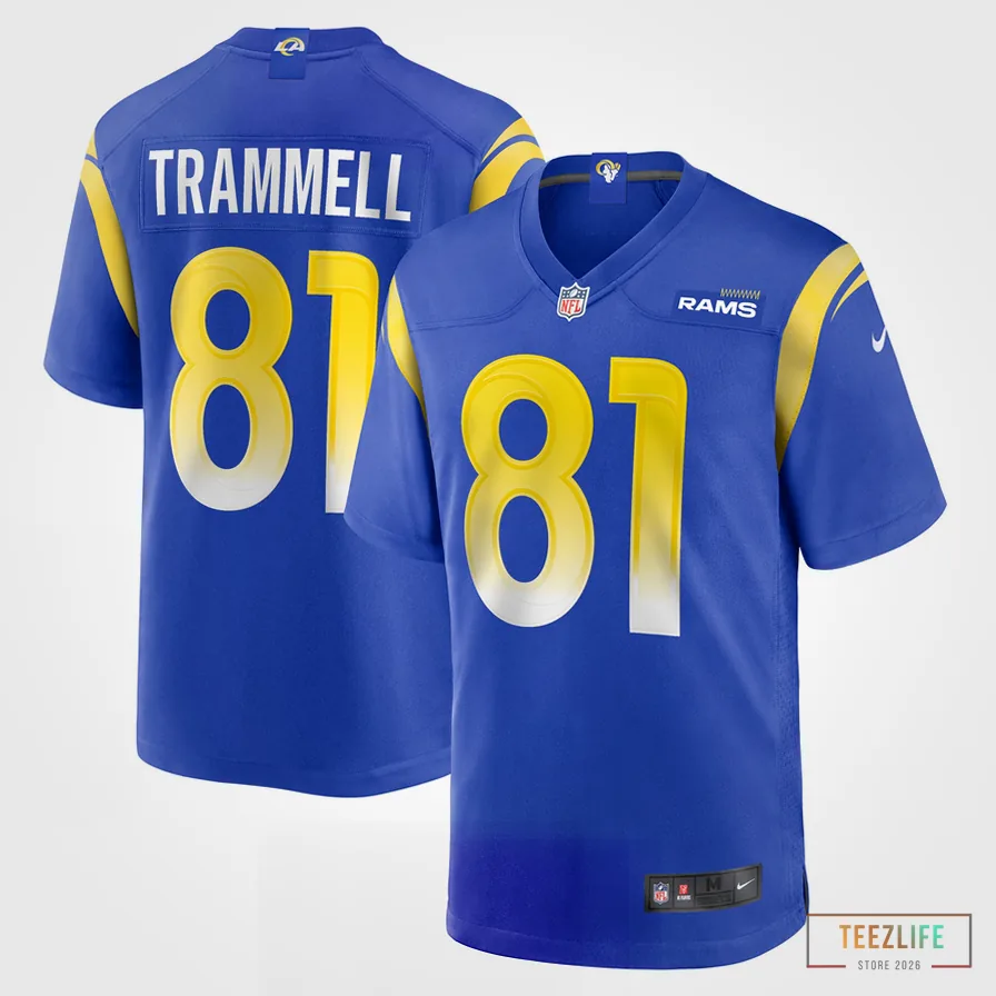 Teezlife - Custom Name Jersey - Men'S Los Angeles Rams Austin Trammell Royal Game Player Jersey