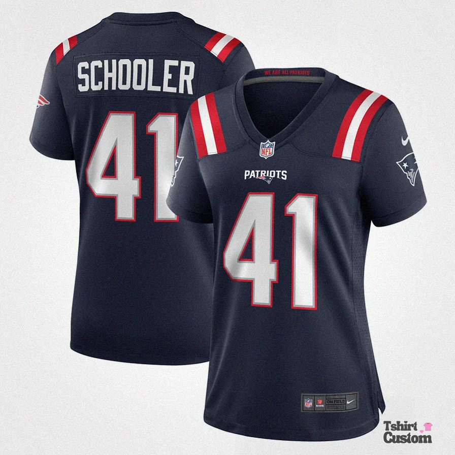 Tshirtcustom - Custom Name Jersey - Women'S New England Patriots Brenden Schooler Navy Game Player Jersey