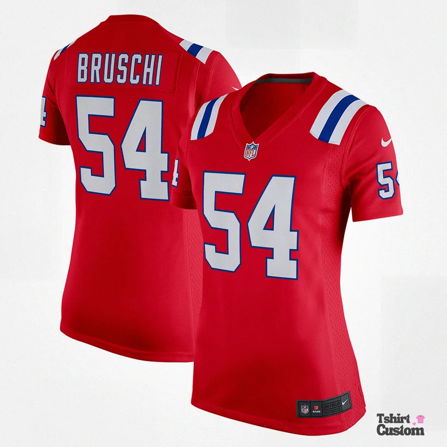 Tshirtcustom - Custom Name Jersey - Women'S New England Patriots Tedy Bruschi Red Retired Game Jersey