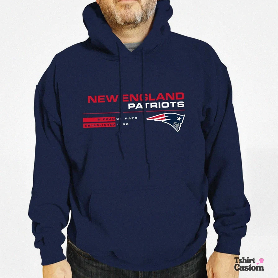 Tshirtcustom - Printed Crewneck - New England Patriots Adult Nfl Speed Stat Sheet Fleece Hooded Sweatshirt - Navy X Teenestmarket Mall