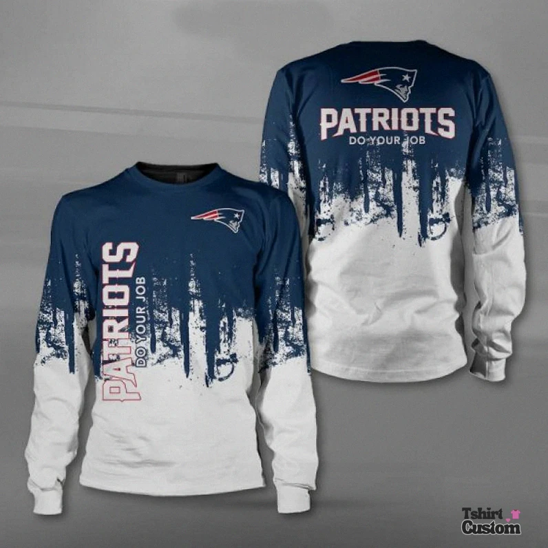 Tshirtcustom - Fleece Sweatshirt - Men / Women New England Patriots 3D Sweatshirt - New England Patriots Sweatshirt - Sweatshirt For Patriots Fans