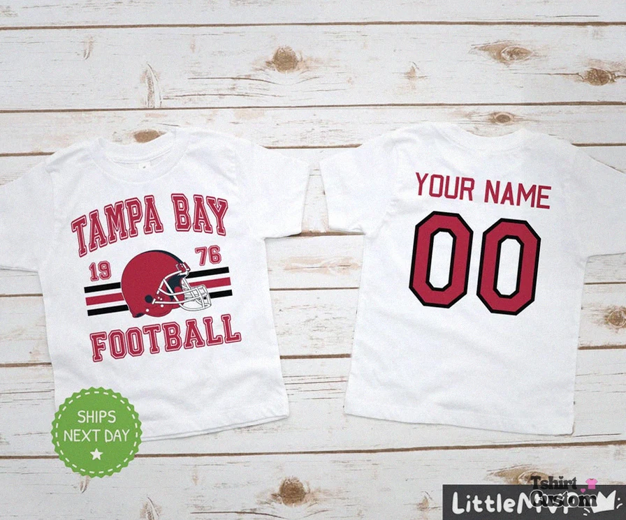 Tshirtcustom - Printed T - Shirt - Tampa Bay Football Kids Shirt - Personalized Football Shirt - Custom Kids Football Shirt - Tampa Bay Fan Shirt