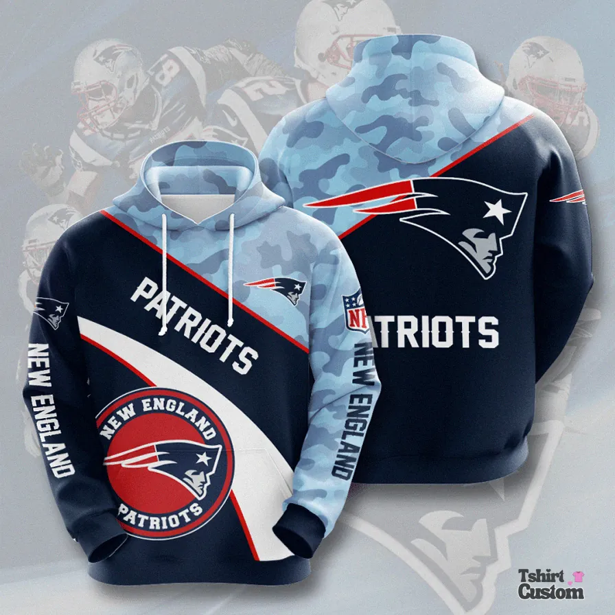 Tshirtcustom - Fleece Sweatshirt - New England Patriots 3D Hoodie Sweatshirt Sweatshirt