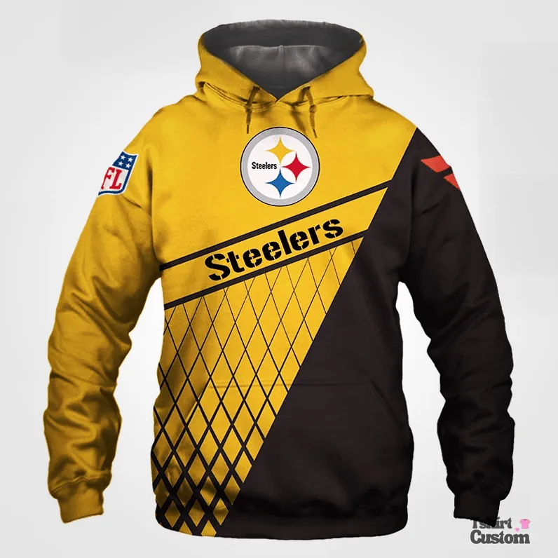 Tshirtcustom - Custom Hoodie - Pittsburgh Steelers Hoodie 3D Hoodie Zip Hoodie - Sports - Team 3D All Over Print Hoodie Zip Hoodie Aop Shirt