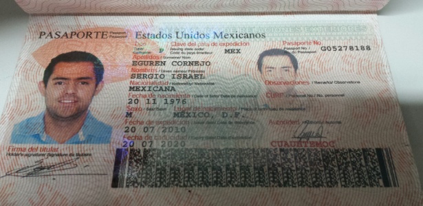 Passaporte de um dos mexicanos que espancaram brasileiros em Fortaleza (Foto: Reprodução) 