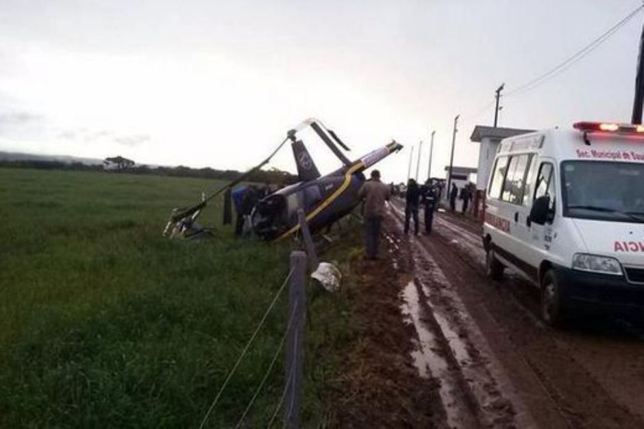 Helicóptero caiu próximo a uma festa tradicional da região