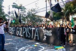 Ato foi destinado a chamar a atenção para o que chama de golpe contra a presidenta da República