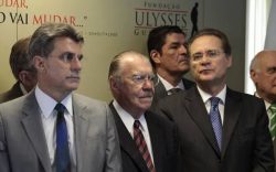 Jucá (esq.), Sarney e Calheiros
