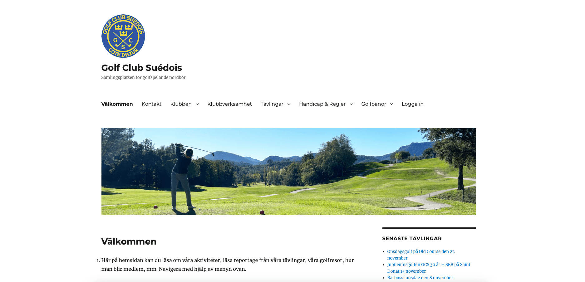 Golf Club Suédois banner