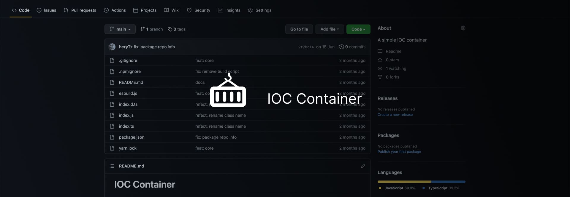 Mini IOC container - Banner