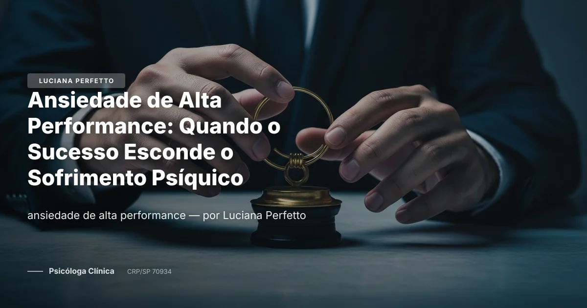 Ansiedade de Alta Performance: Quando o Sucesso Esconde o Sofrimento Psíquico