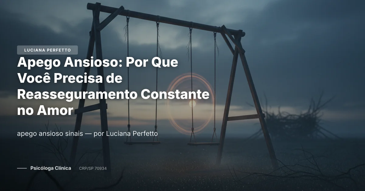 Apego Ansioso: Por Que Você Precisa de Reasseguramento Constante no Amor