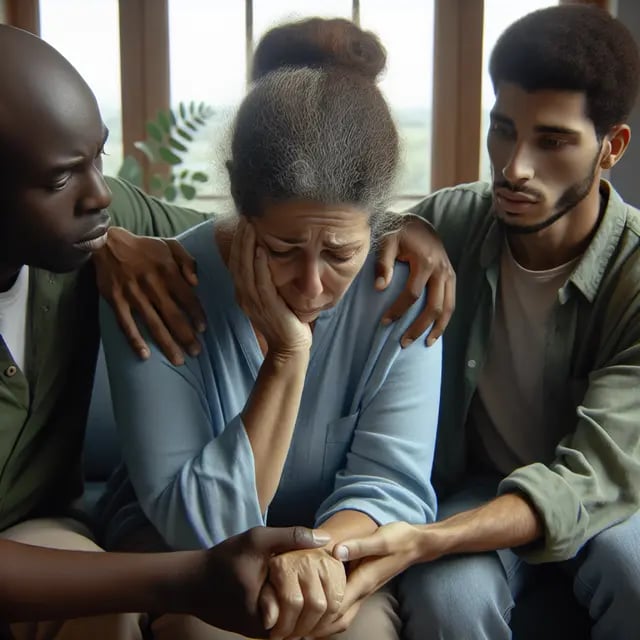 apoiar alguém em luto