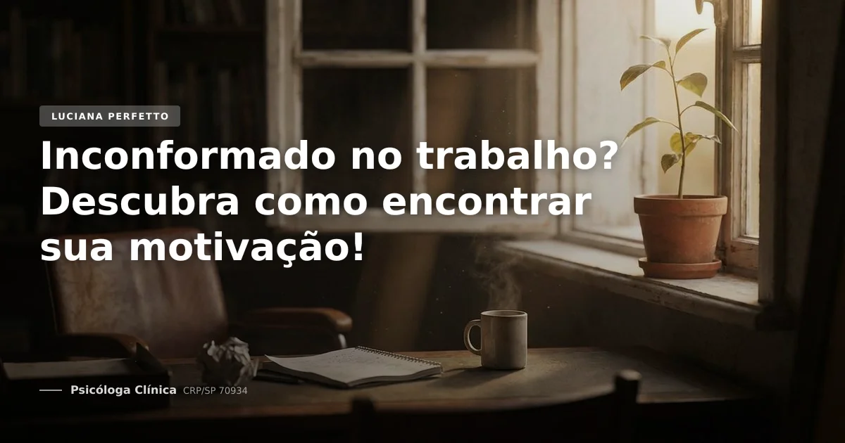 Inconformado no trabalho? Descubra como encontrar sua motivação!