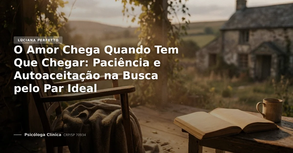 O Amor Chega Quando Tem Que Chegar: Paciência e Autoaceitação na Busca pelo Par Ideal