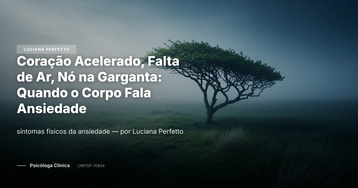 Coração Acelerado, Falta de Ar, Nó na Garganta: Quando o Corpo Fala Ansiedade