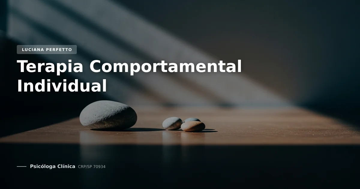 Terapia Comportamental Individual