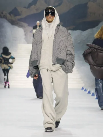 Walking for @dsquared2 
Thank you Dan and Dean for my first show and all the tea