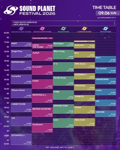 【페스티벌 출연】 #SoundPlanetFestival2026

ZUTOMAYO（계속한밤중이면좋을텐데）의 무대는 2026년 9월 6일(일) 20