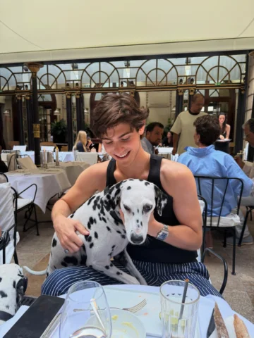 Dog meeting at Costes