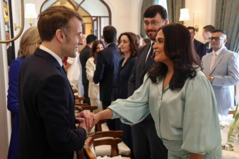 Enchante indeed! It was an honour to meet you Mr. President, @emmanuelmacron and