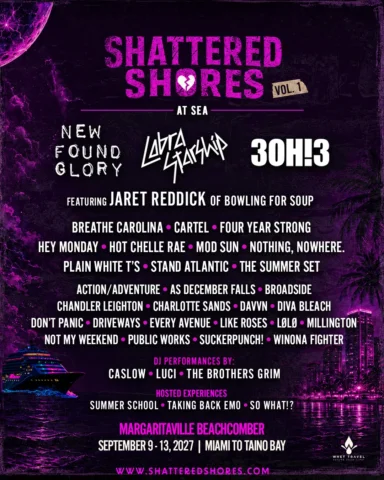We’ll be on the inaugural sailing of the Shattered Shores Cruise from Miami to T